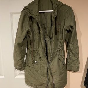 Army green utility jacket